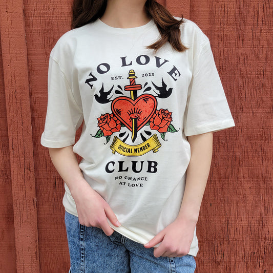 No Love Club T-Shirt Xs / Ivory