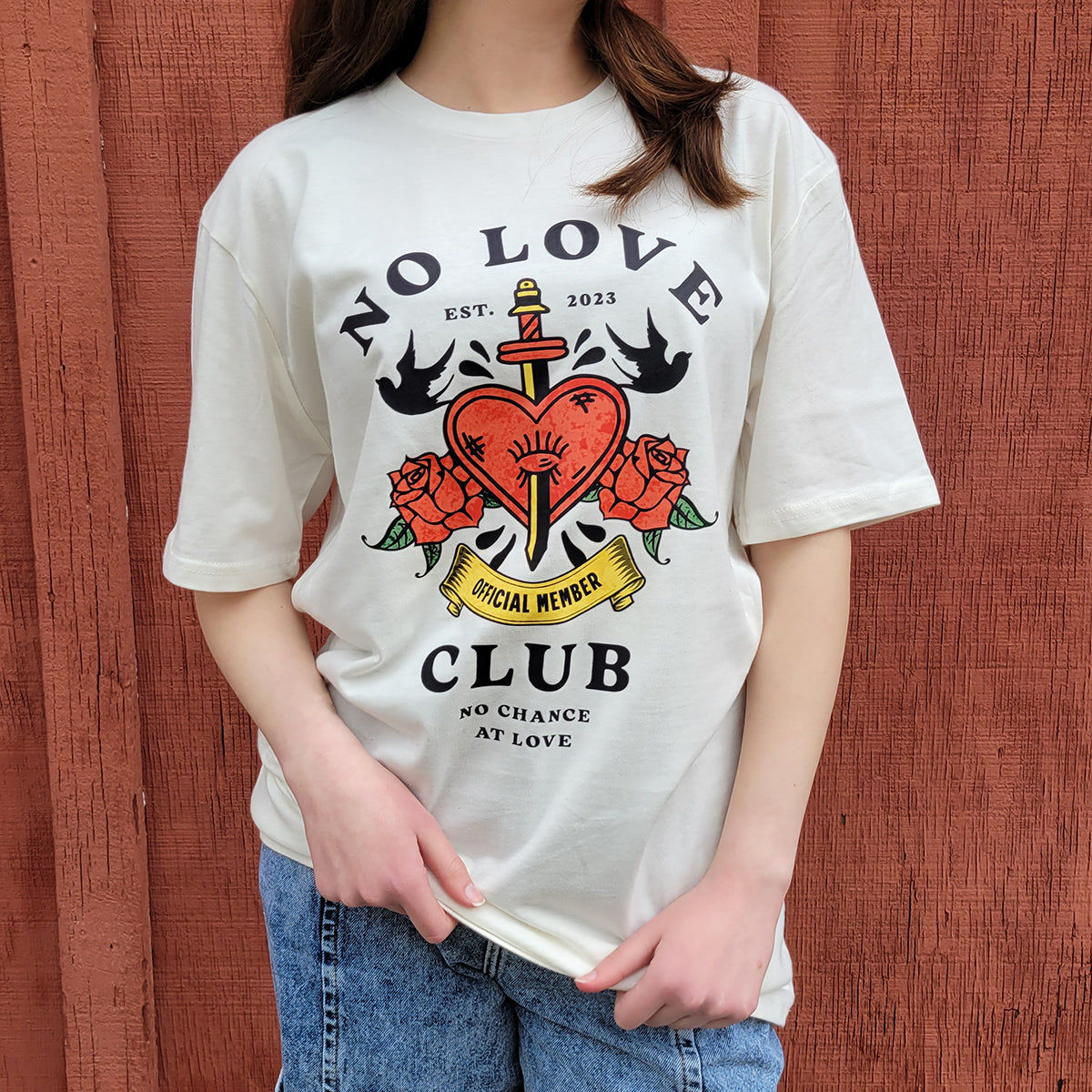 No Love Club T-Shirt Xs / Ivory