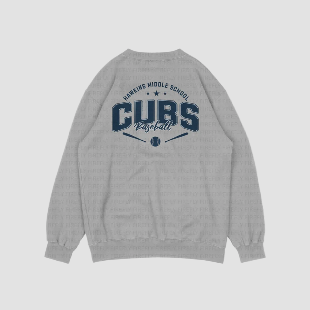 Hawkins Middle School Cubs Baseball - Quarter Zip Sweater/Crewneck