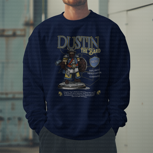 Dustin the Bard DND Crewneck Sweater