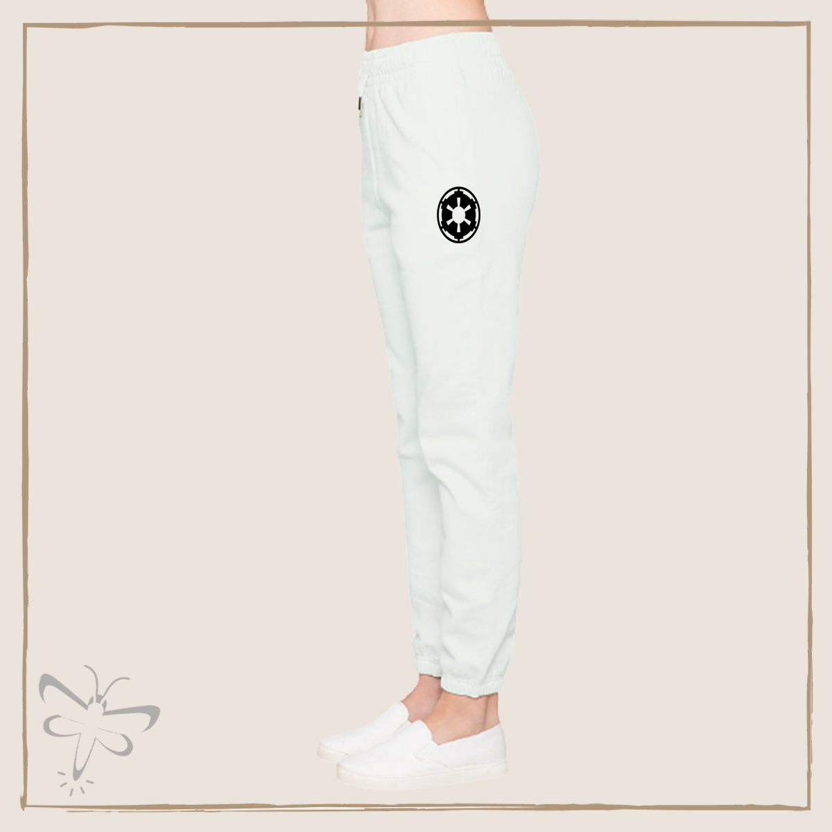 Galactic Joggers (Unisex) Xs / White With Black Design Jogger