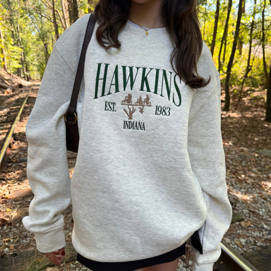 Hawkins Embroidered Crewneck Sweatshirt