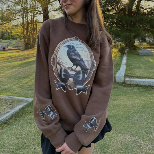 Damon Crow Bow Crewneck Sweater