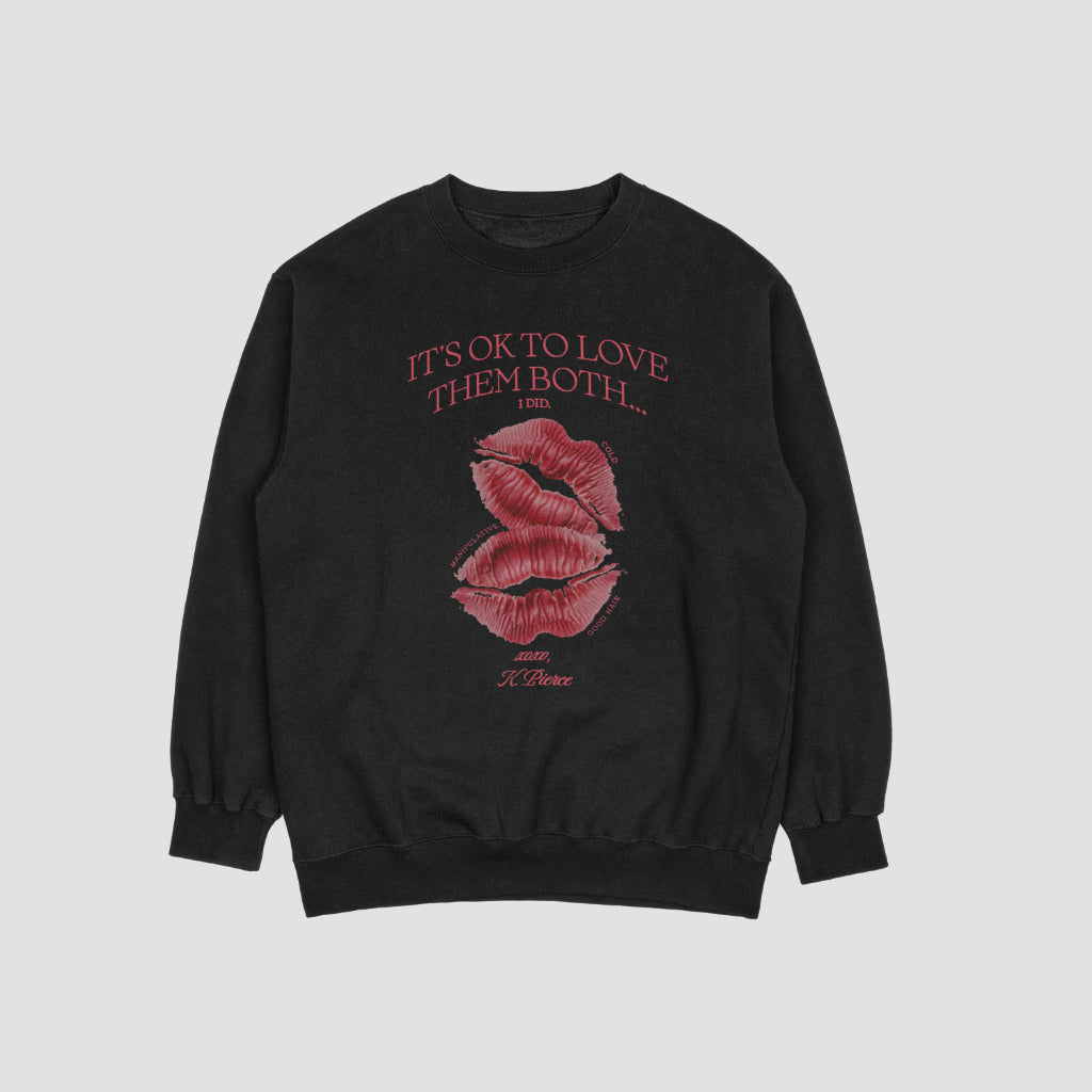 It's Ok to Love Them Both - Crewneck Sweater/Box Fit T-shirt