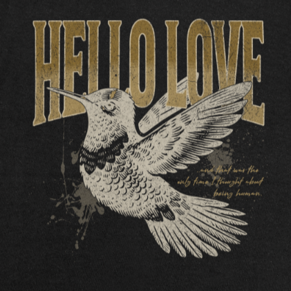 Hello Love - Crewneck Sweater/Box Fit T-shirt