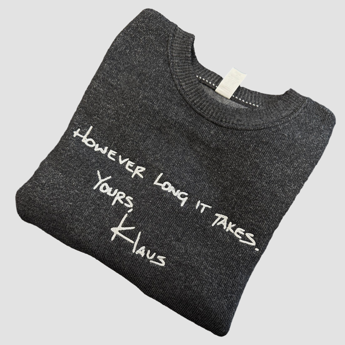 However Long It Takes: Knit-Fleece Crewneck Sweater