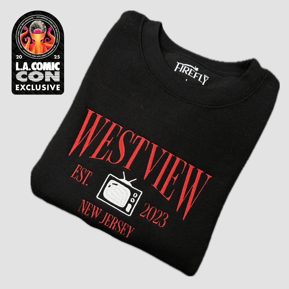 Westview Embroidered Crewneck Sweatshirt: Los Angeles Comic Con Exclusive Product