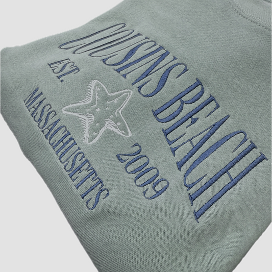 Cousins Beach Embroidered Crewneck