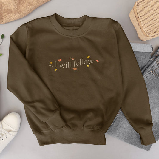 I Will Follow Crewneck Xs / Chestnut Brown Sweater