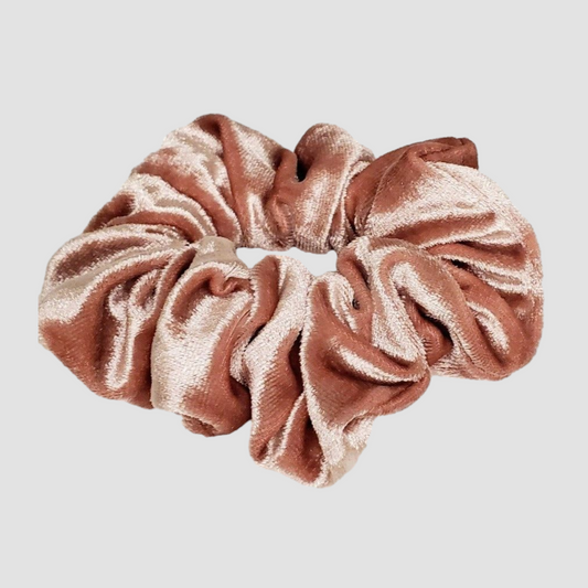 Rose Pink Velour Hair Scrunchie