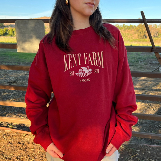 Kent Farm Embroidered Crewneck