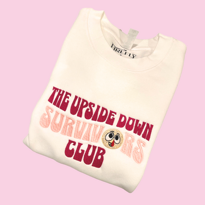 Upside Down Survivors Club Embroidered Crewneck