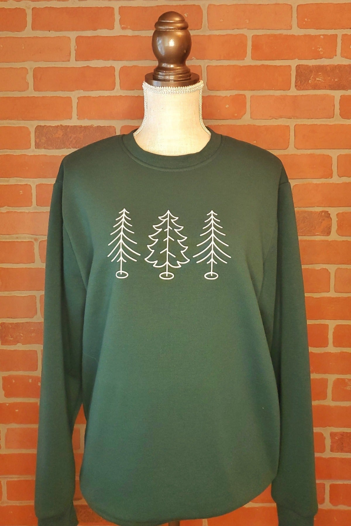 Three Trees Christmas Crewneck Sweater