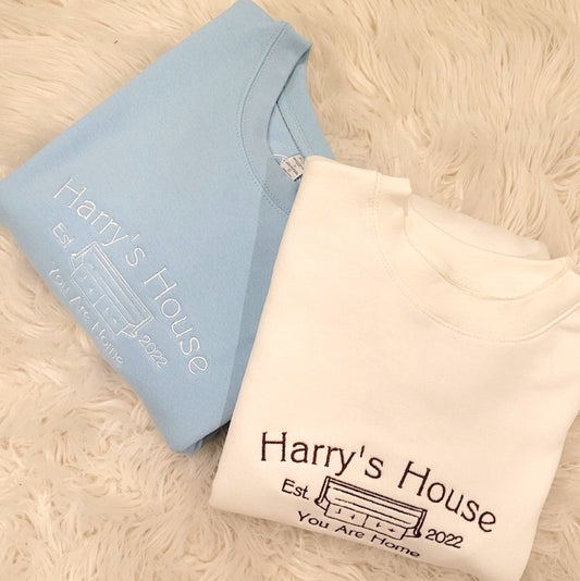 Harrys House Embroidered Crewneck Sweater