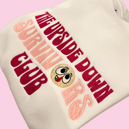 Upside Down Survivors Club Embroidered Crewneck