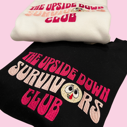 Upside Down Survivors Club Embroidered Crewneck