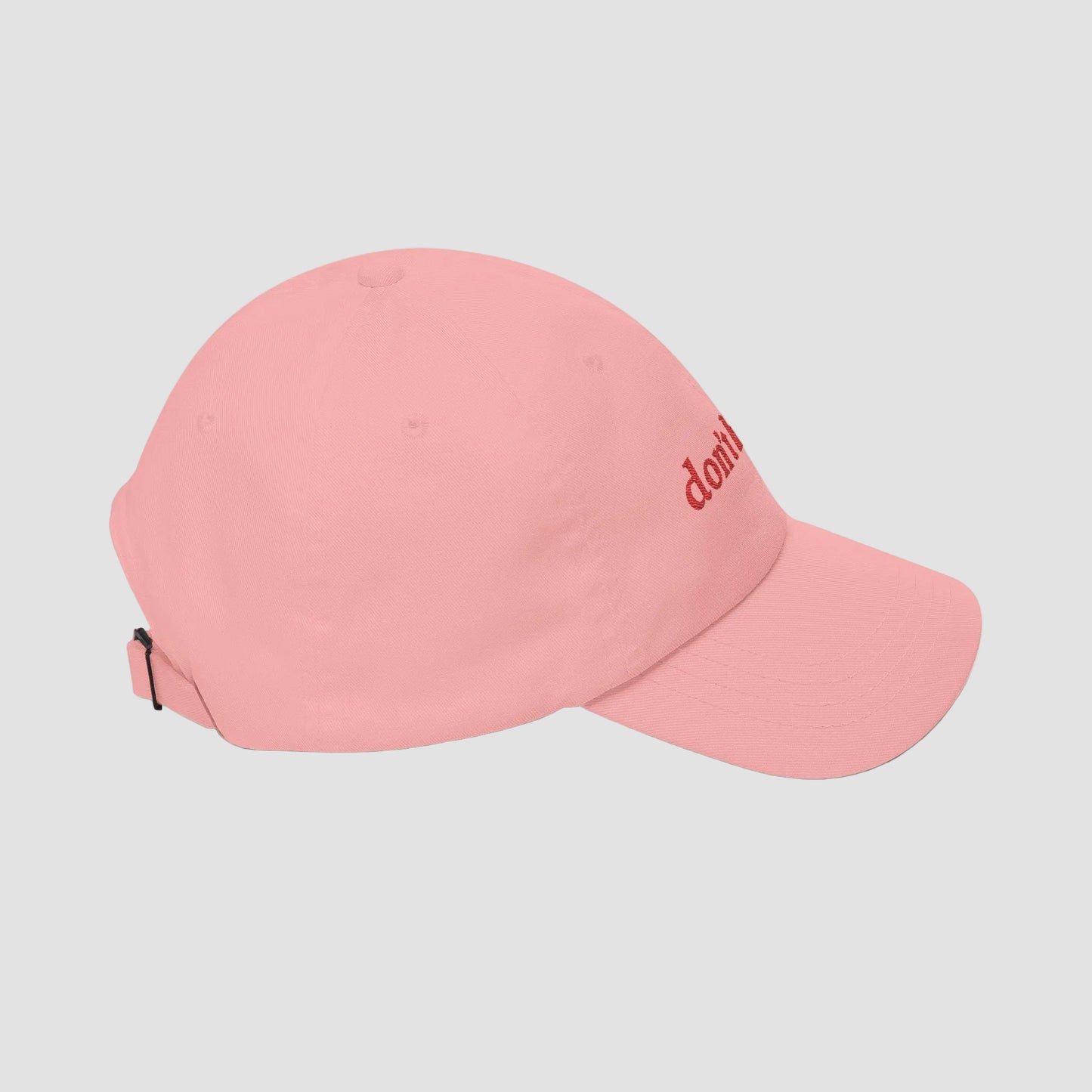 Don't Blush Embroidered White Cotton Baseball Hat