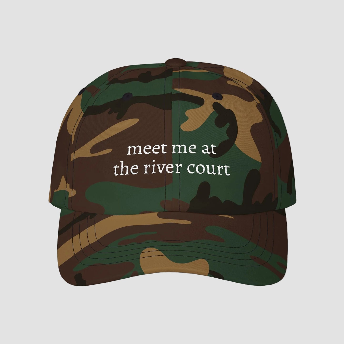 Meet Me at the River Court | Embroidered Dad Cap