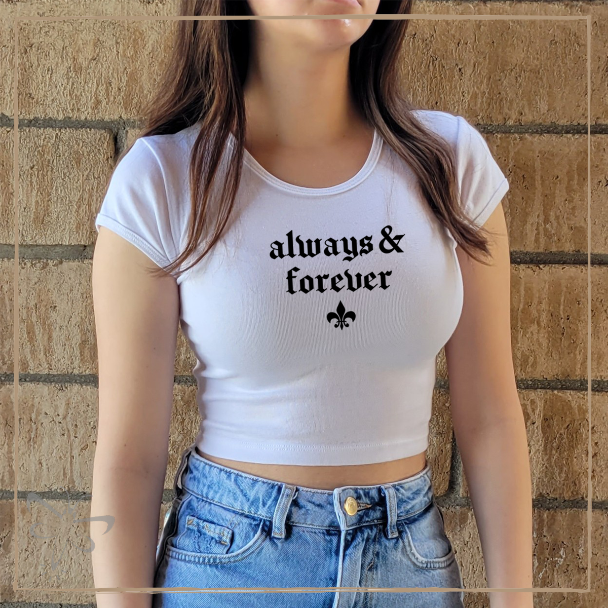 Always & Forever - Tank Top/Baby Tee S / White Baby Top