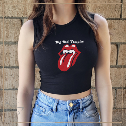 Big Bad Vampire - Tank Top/Baby Tee S / Black Top