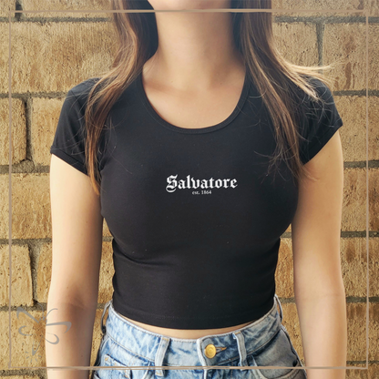 Salvatore - Tank Top/Baby Tee S / Black Baby Top