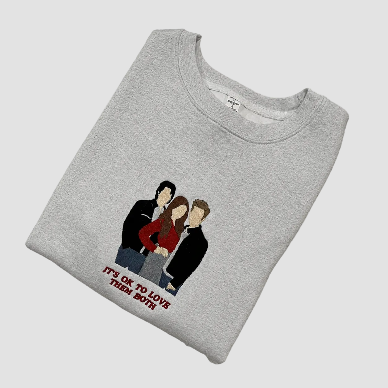 It's OK To Love Them Both Embroidered Crewneck/Hoodie