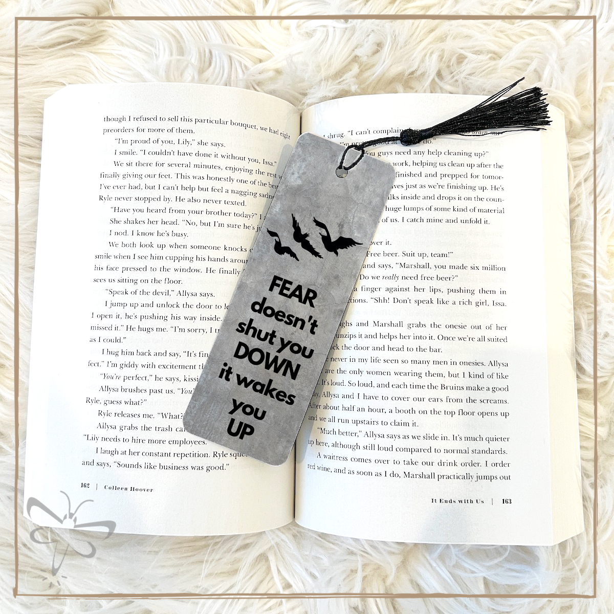 Fear Bookmark With White Tassel