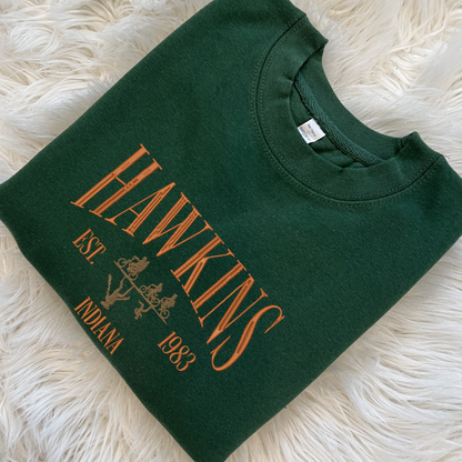 Hawkins Embroidered Crewneck Sweatshirt