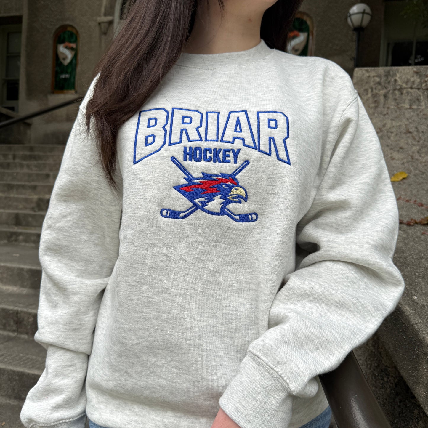 Briar Hockey Embroidered Crewneck Sweater