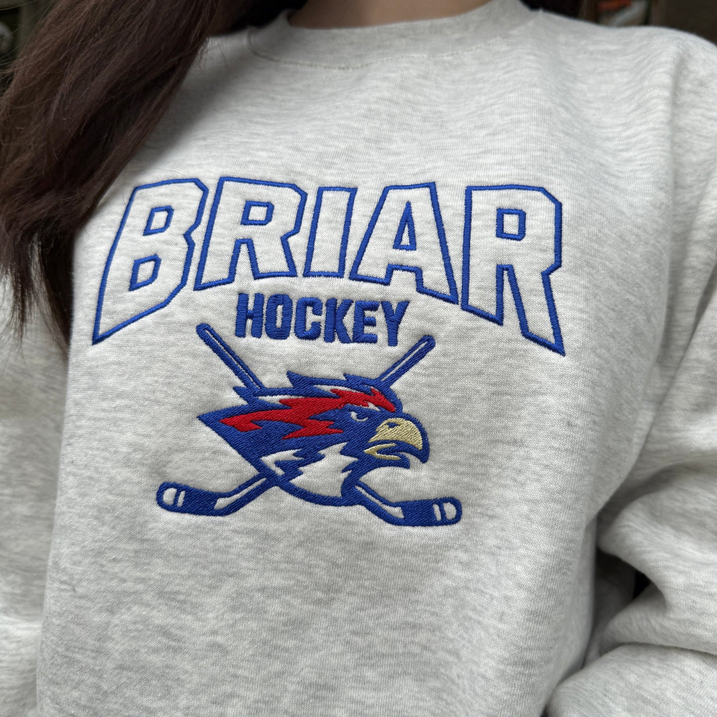 Briar Hockey Embroidered Crewneck Sweater