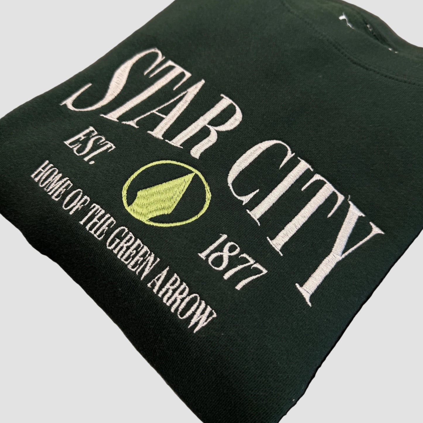 Star City Embroidered Crewneck Sweater