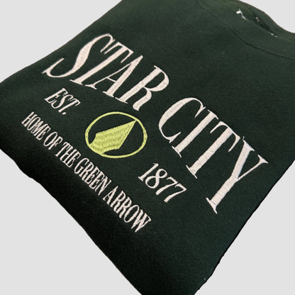 Star City Embroidered Crewneck Sweater