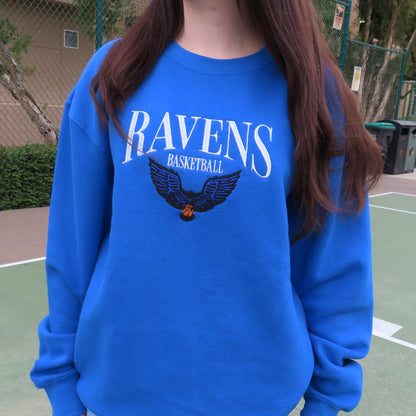 Ravens Basketball Embroidered Crewneck Sweater