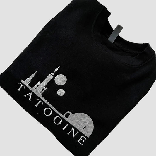 Tatooine Embroidered Crewneck Xs / Black Sweater