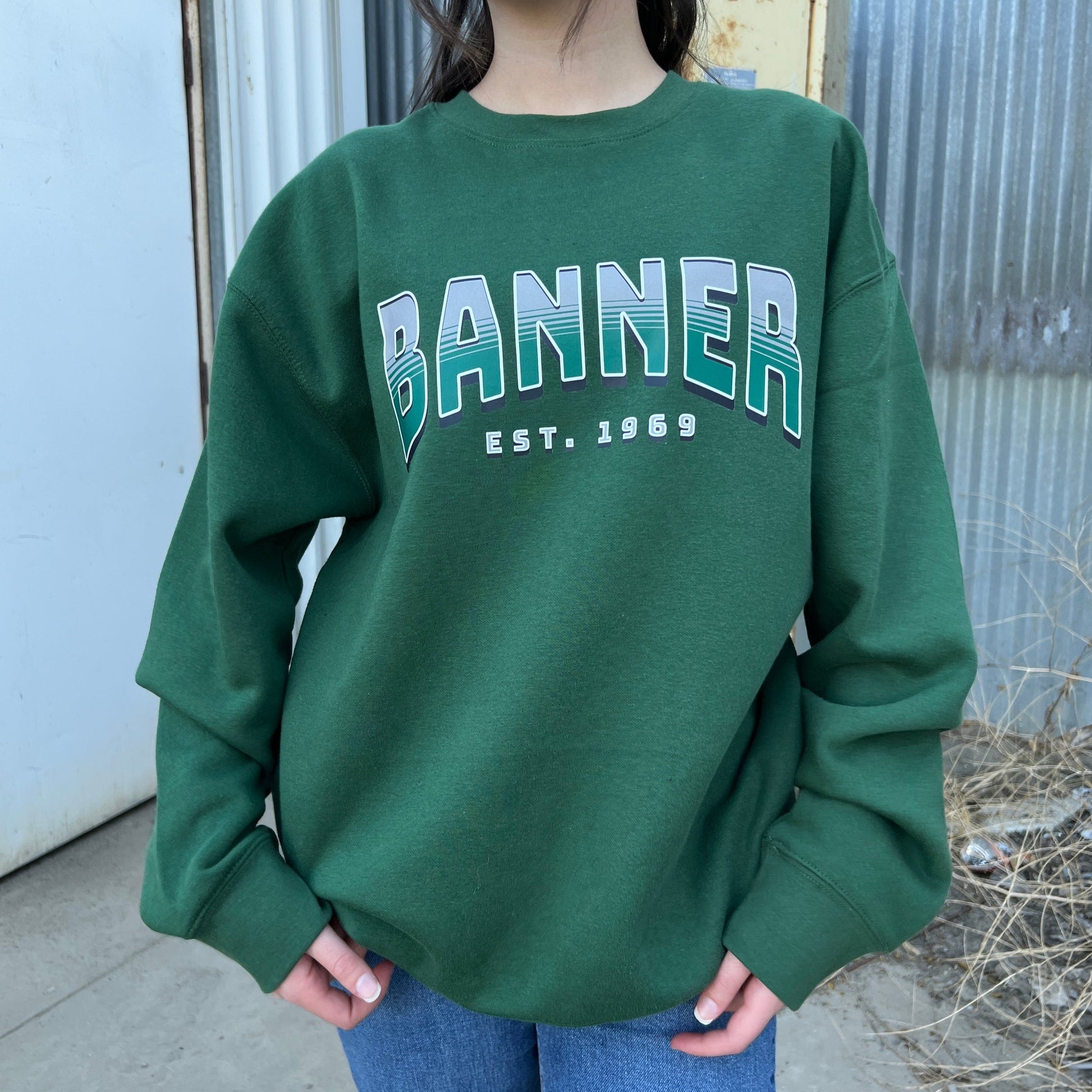 Banner Crewneck Xs / Forest Green Sweater