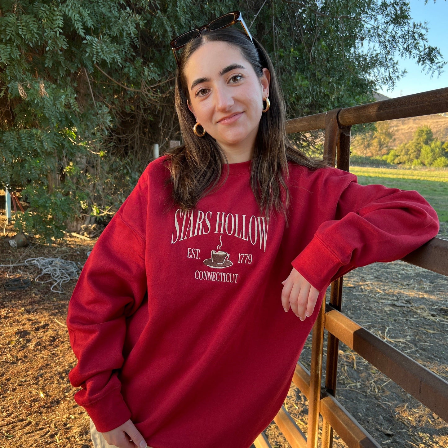 Stars Hollow Embroidered Crewneck Sweater