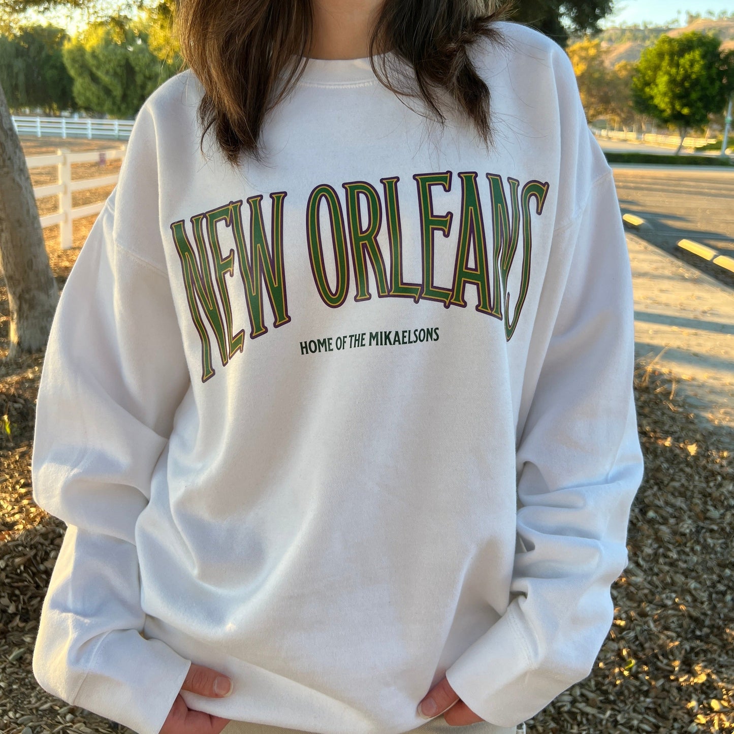 New Orleans Crewneck Xs / White Sweater