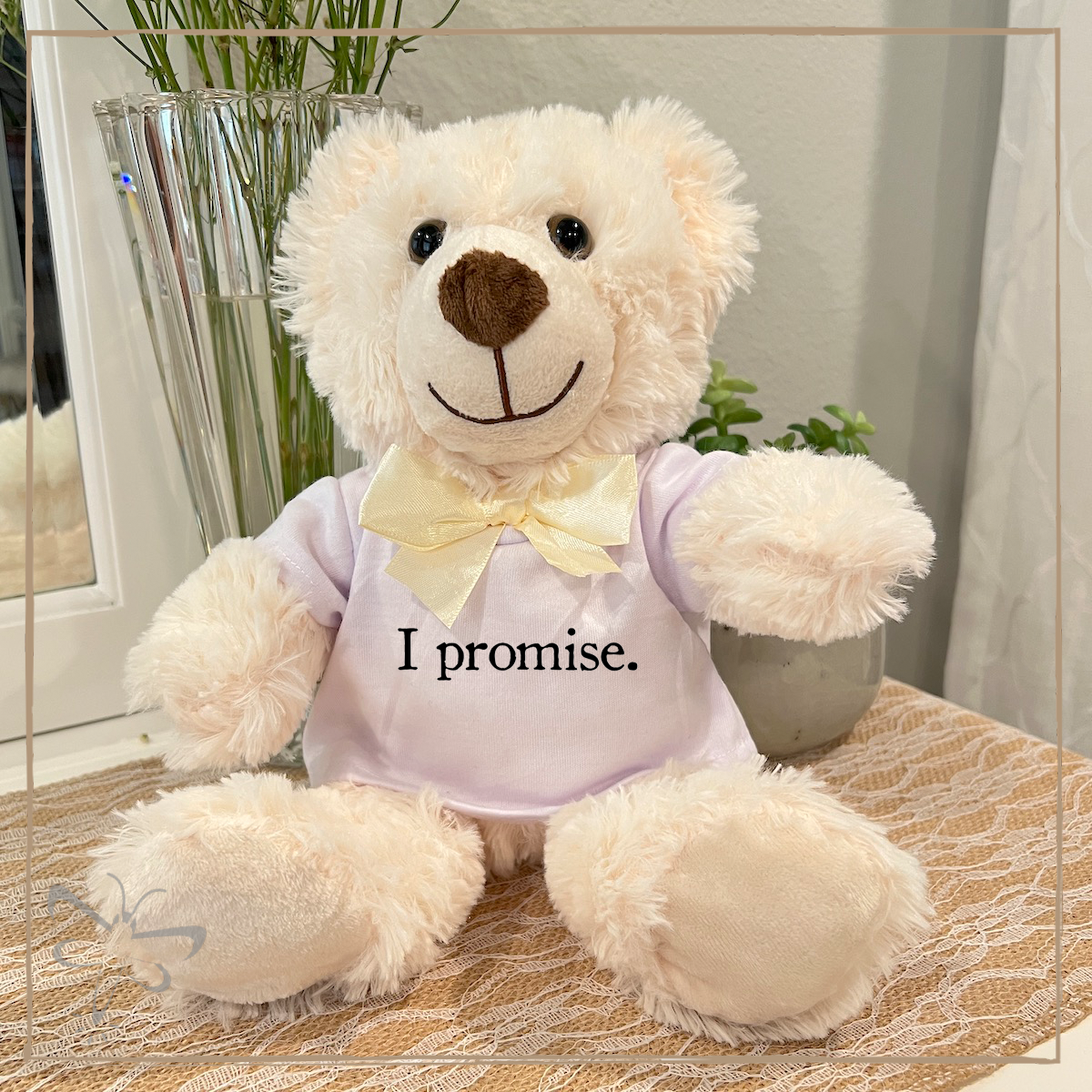 I Promise Teddy Bear Off-White
