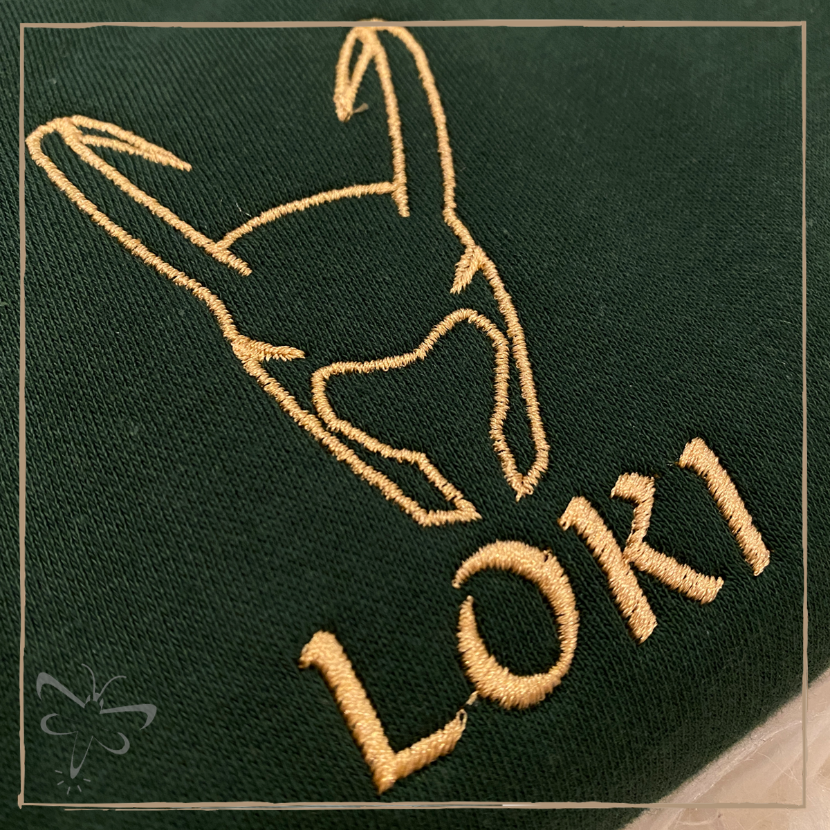 Loki Embroidered Crewneck Sweater