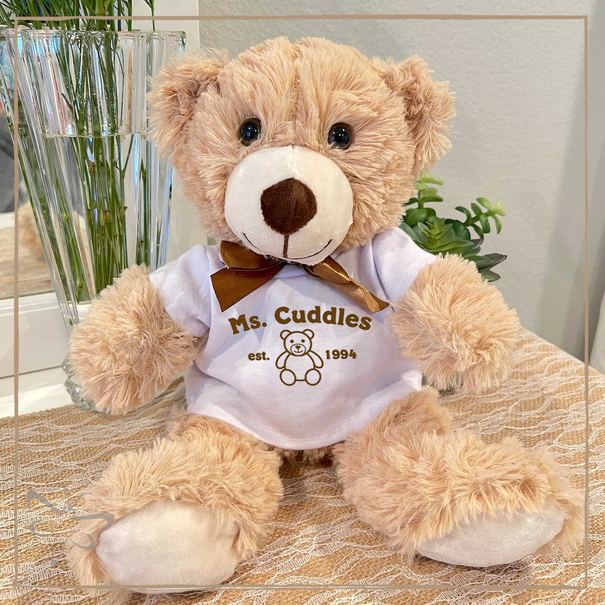 Ms. Cuddles Teddy Bear Beige / Without Quote On The Back