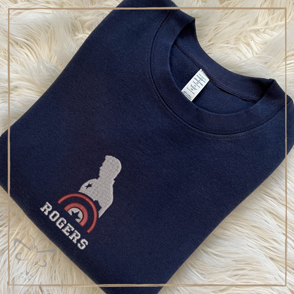 Rogers Embroidered Crewneck Xs / Navy Sweater