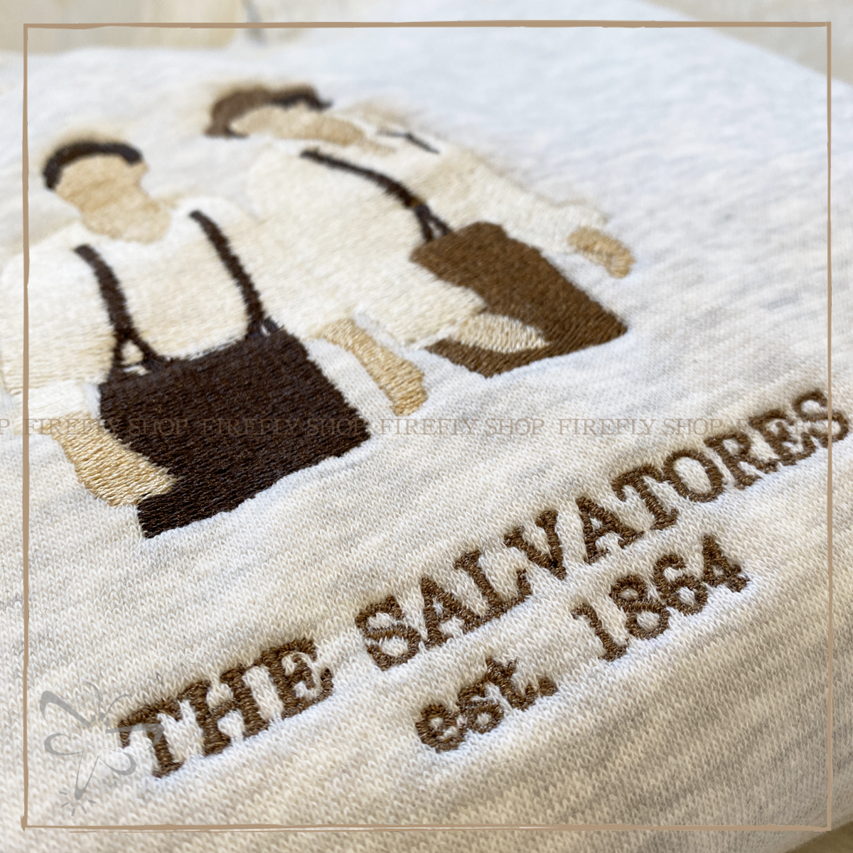 Salvatore Brothers 1864 Embroidered Crewneck Sweater