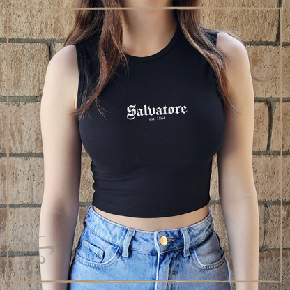 Salvatore - Tank Top/Baby Tee S / Black Top