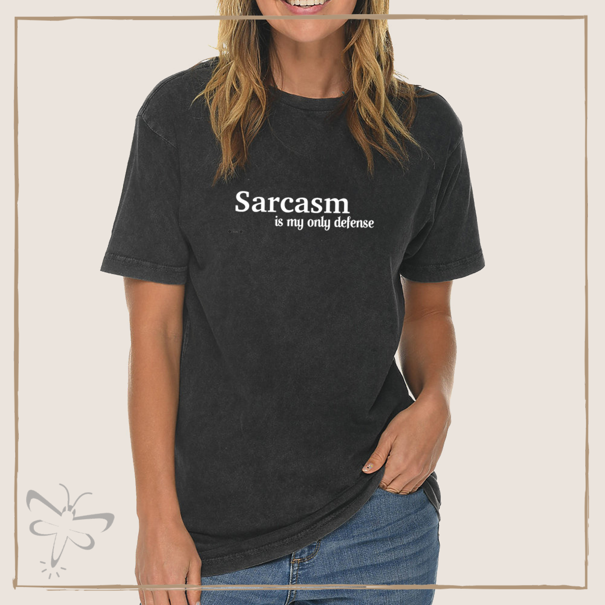 Sarcasm T-Shirt Xs / Full Vintage Black