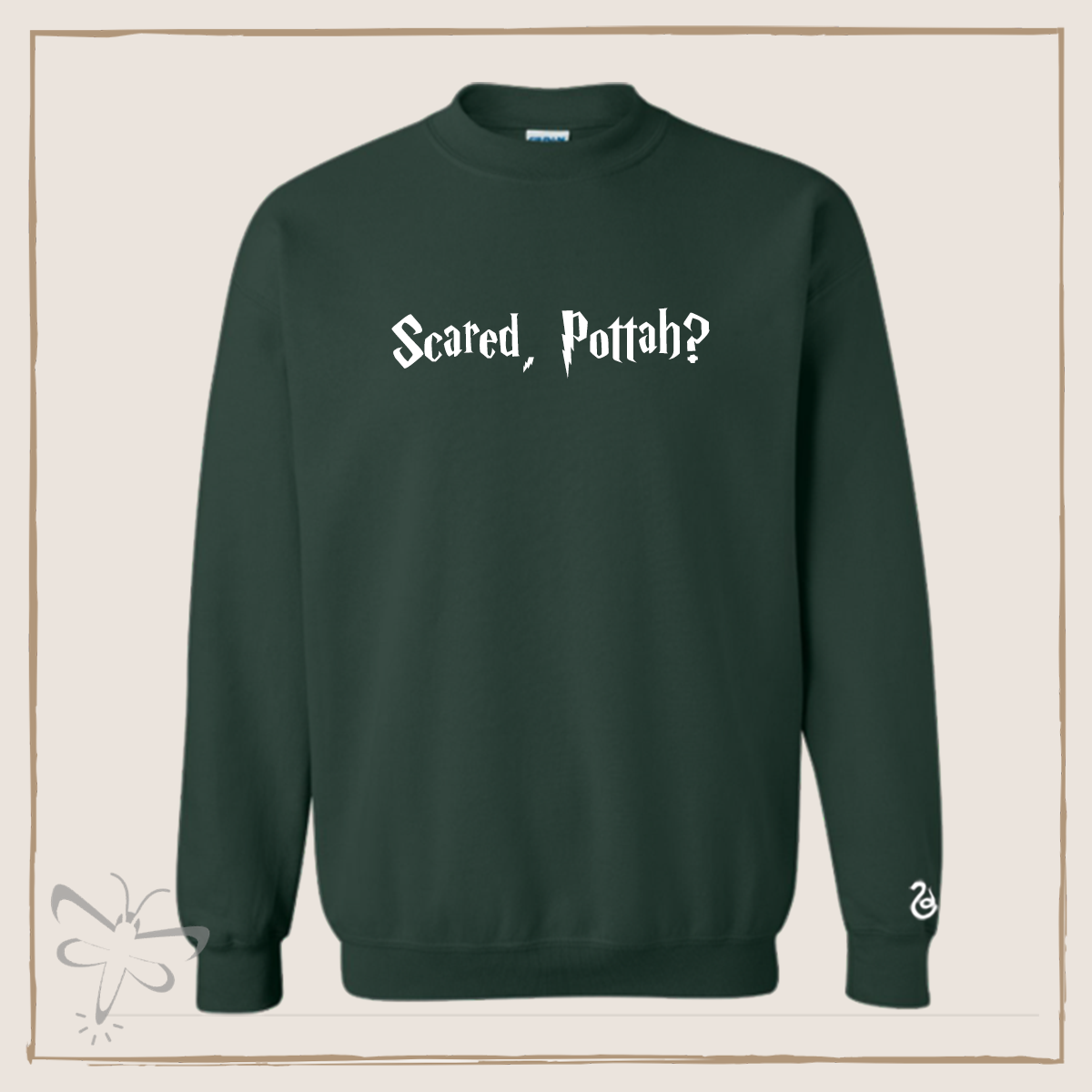Scared, Pottah? Crewneck with Sleeve Surprise - Harry Potter Inspired