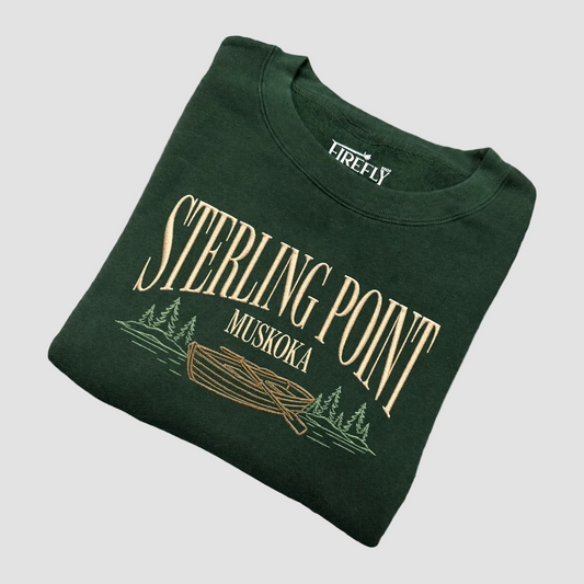 Sterling Point Embroidered Crewneck Sweater