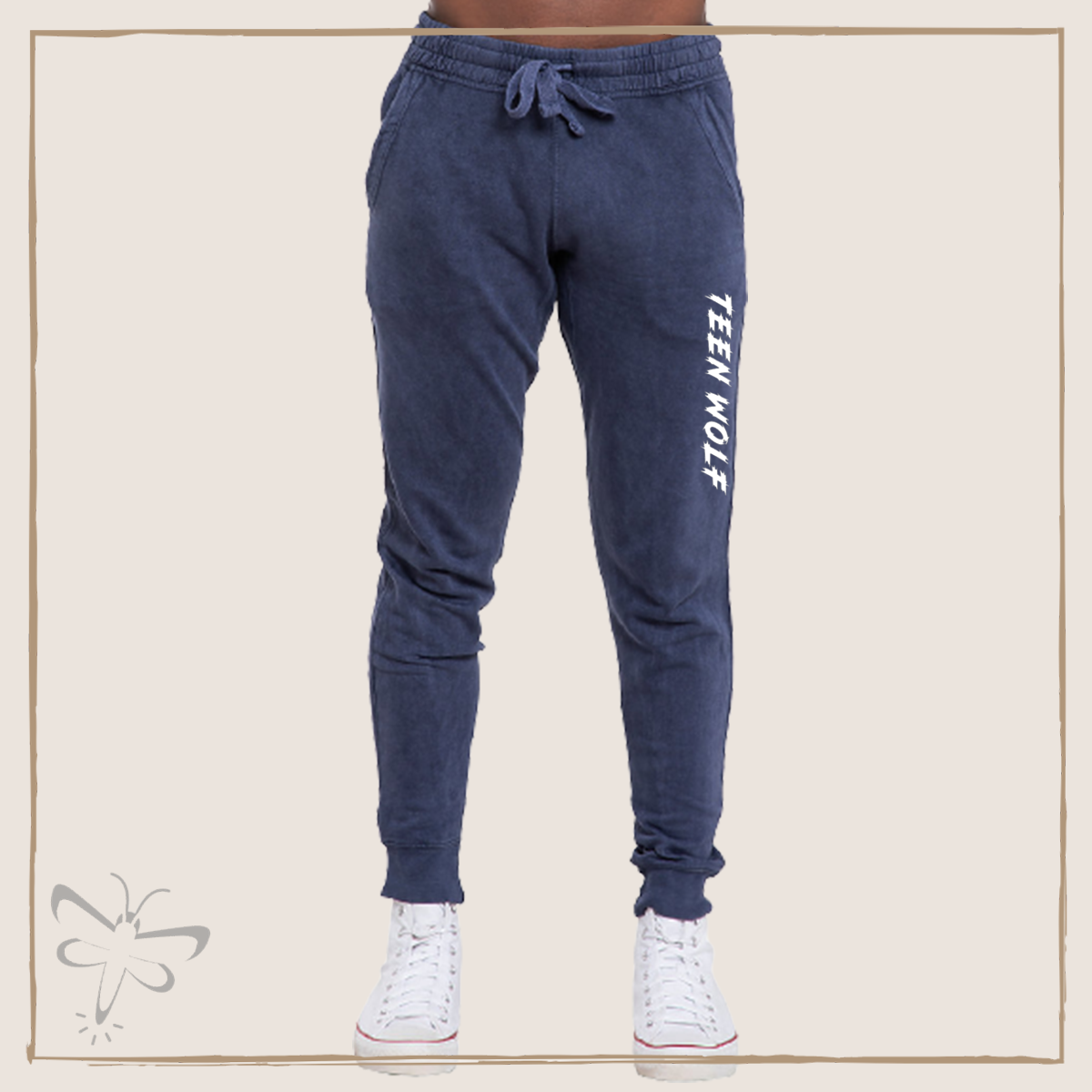 Teen Wolf Vintage Joggers (Unisex) Xs / Denim With White Text Jogger