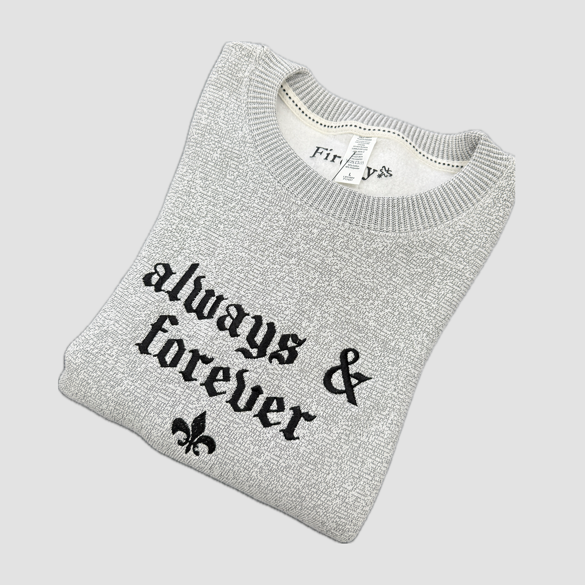 Always & Forever: Knit-Fleece Crewneck Sweater