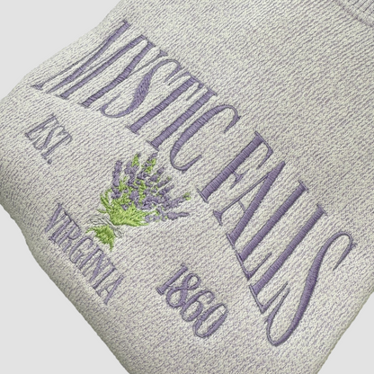 Mystic Falls: Knit-Fleece Crewneck Sweater