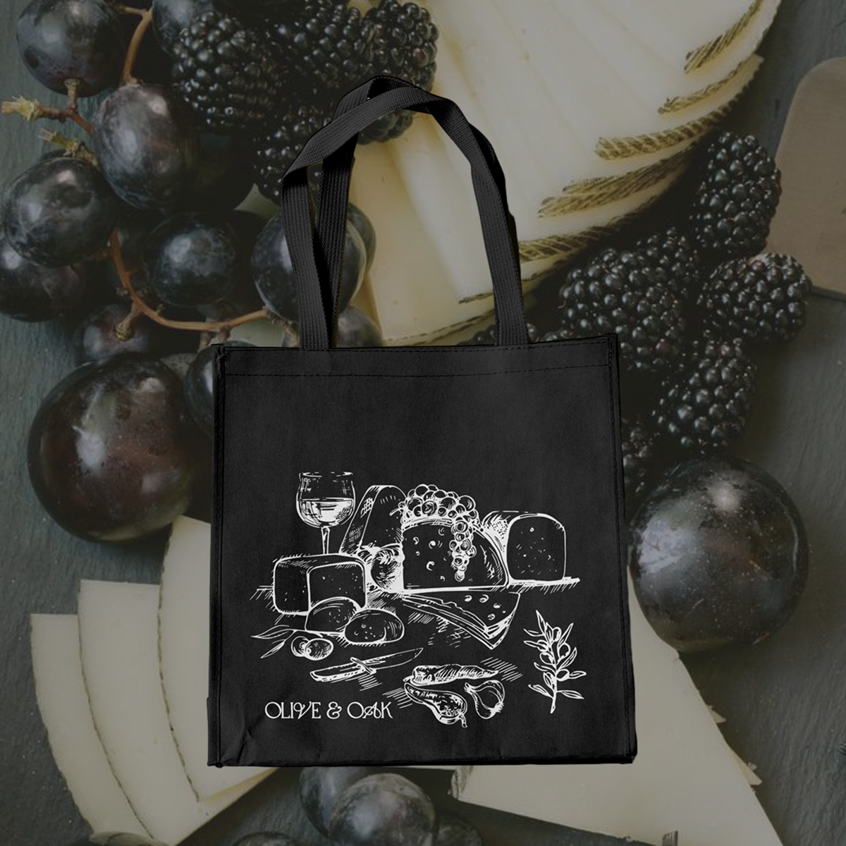 Charcuterie Unisex Black Tote Bag